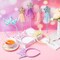 24 Pcs Princess Wands Party Favors Glitter Star Fairy Wands Sequin Princess Crown Headbands for Girls Birthday Party Gifts
